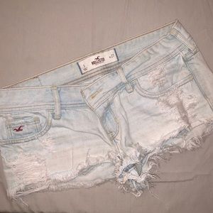 Hollister light wash denim shorts